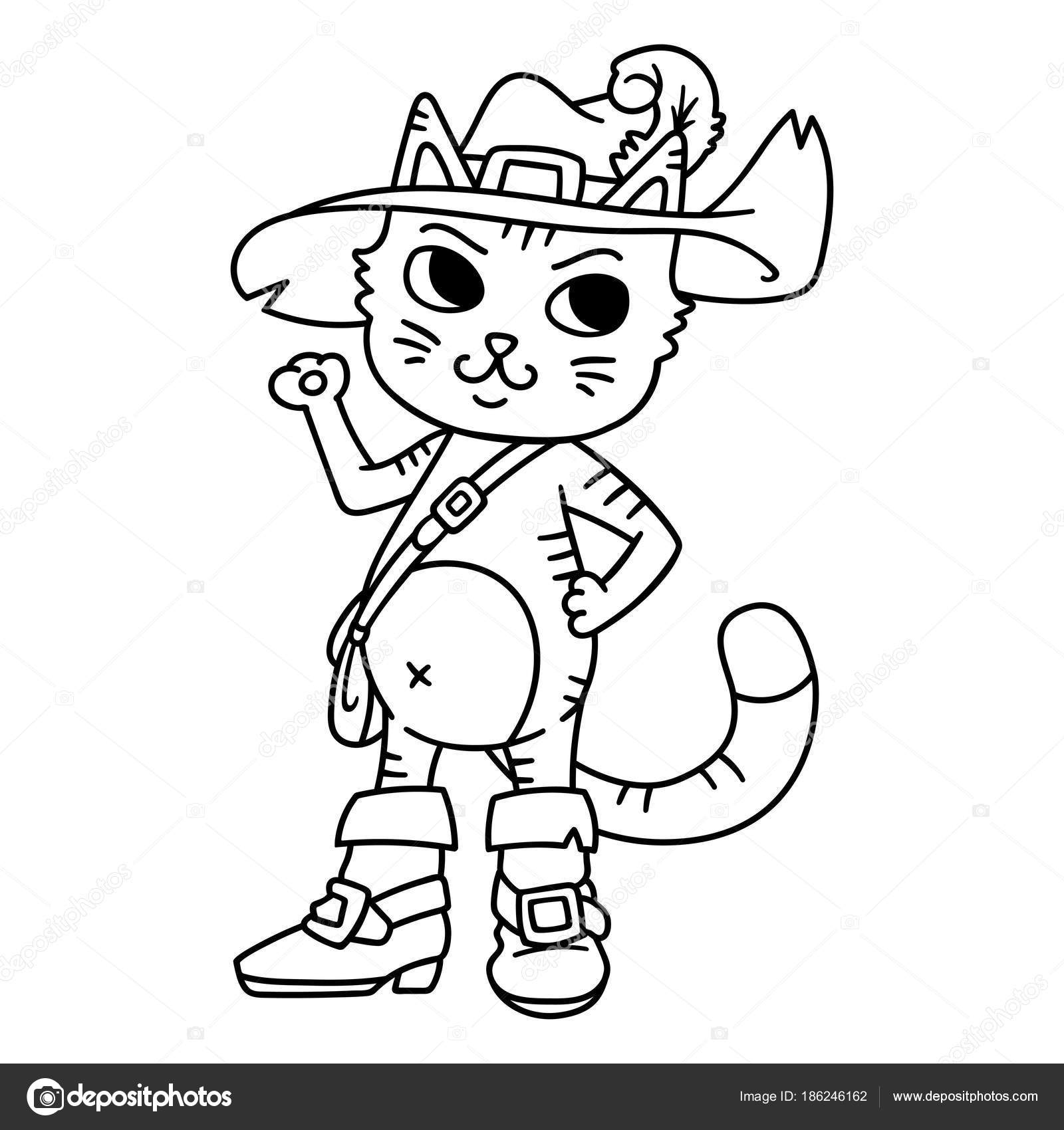 Puss in boots children illustration stock vector by marumayfay