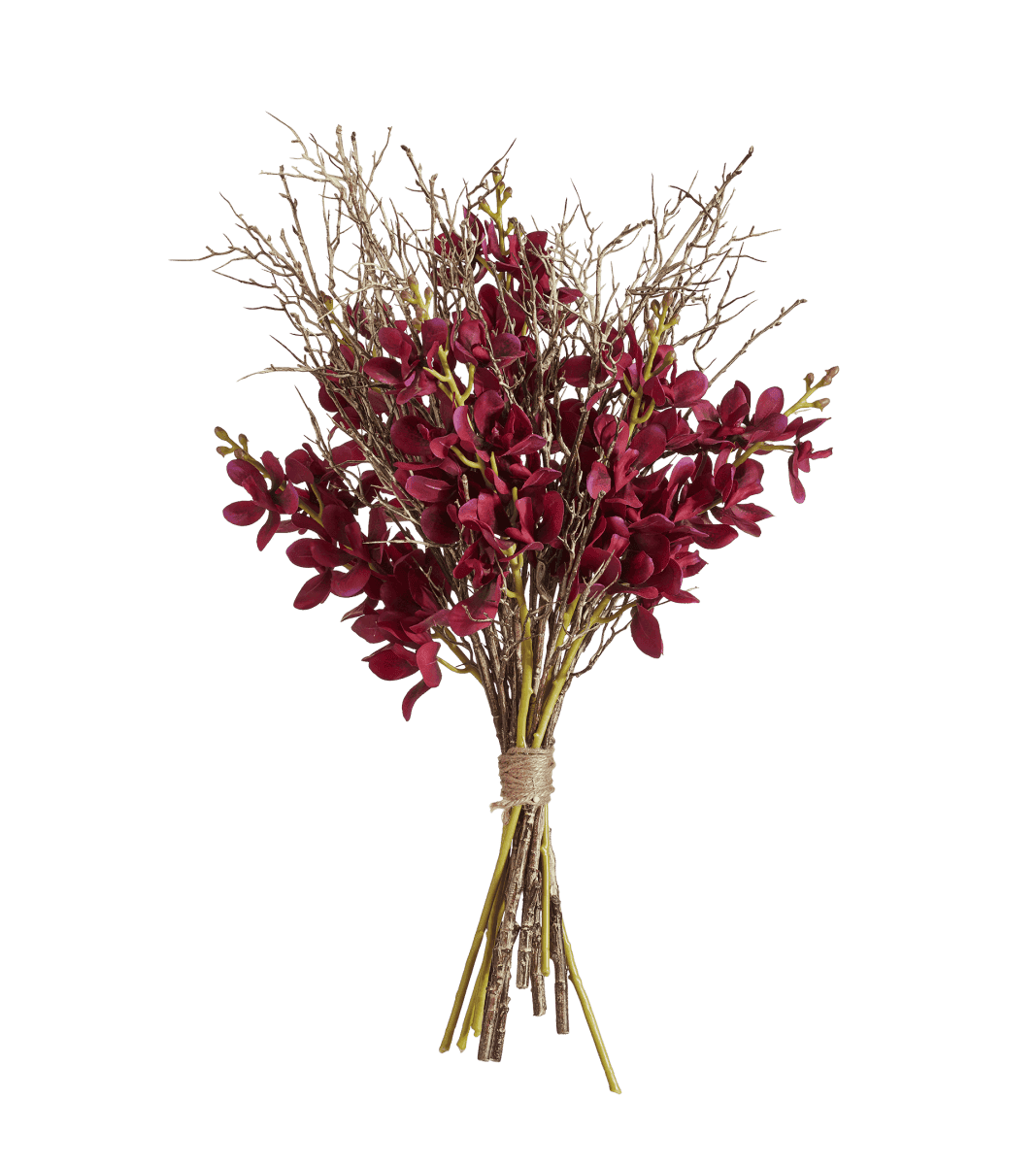 Faux pussy willow and orchid bunch