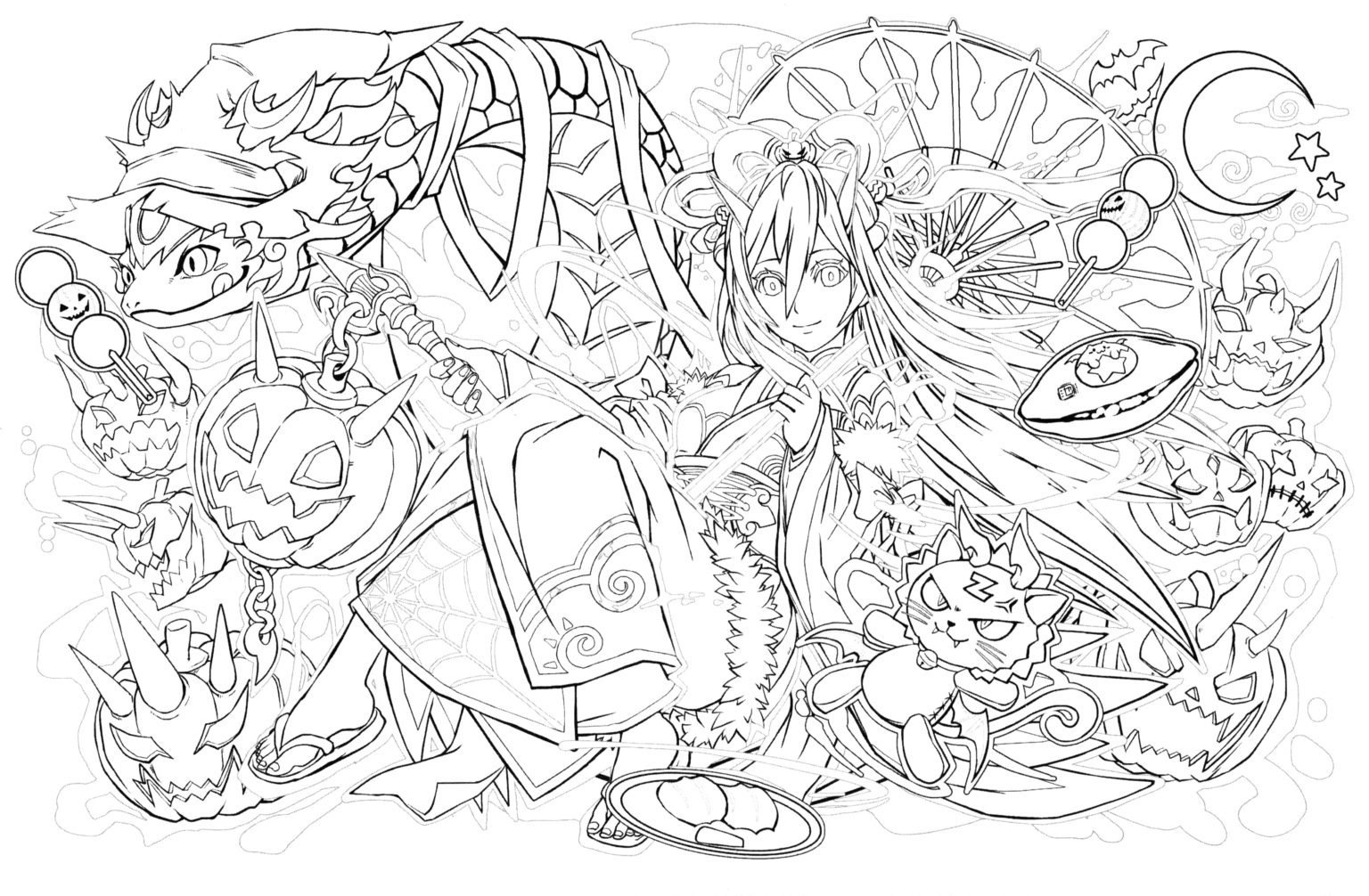 Puzzle and dragons coloring pages