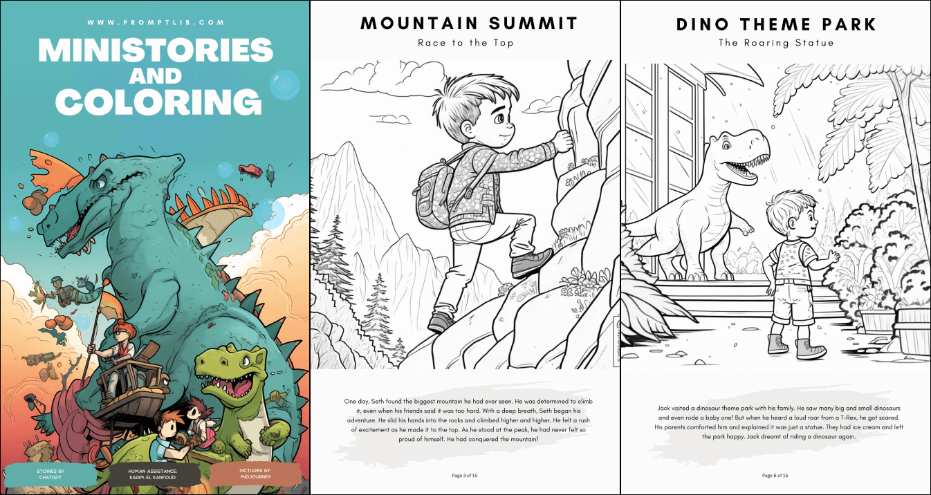 I made this coloring book using chatgpt and midjourney prompt in ments rchatgpt
