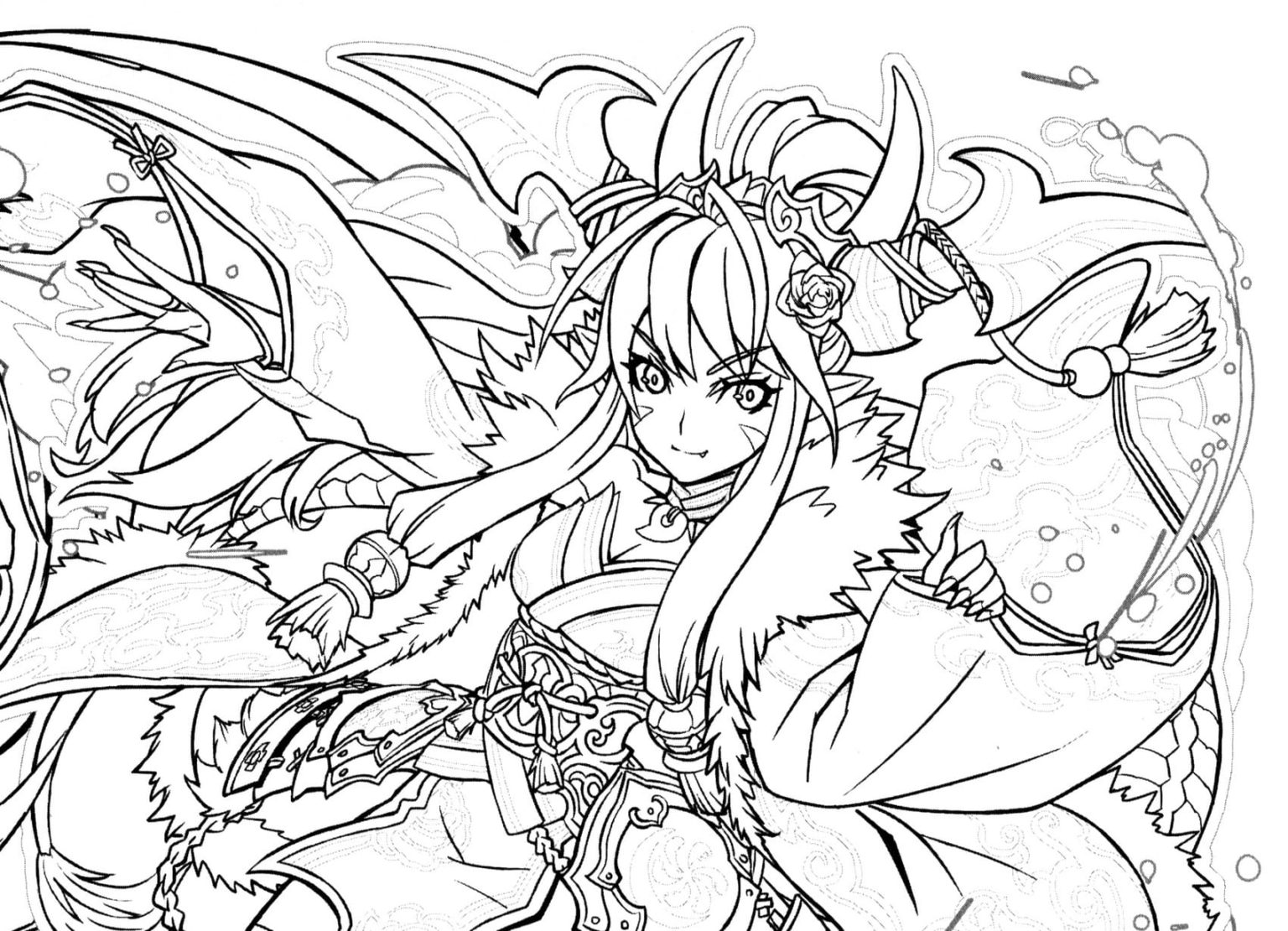 Puzzle and dragons coloring pages