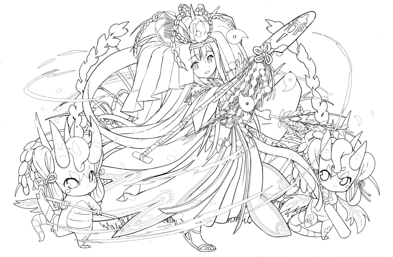 Puzzle and dragons coloring pages