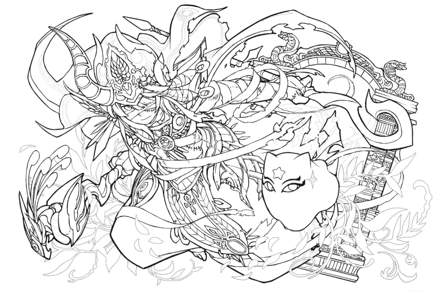 Puzzle and dragons coloring pages