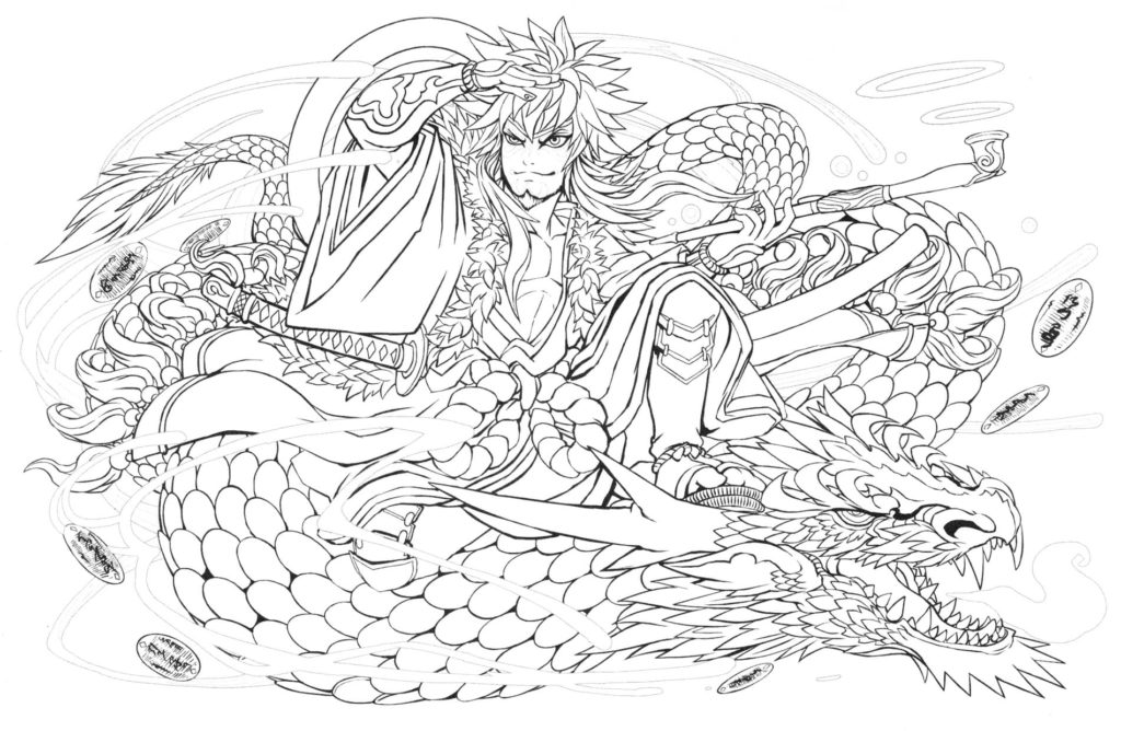Puzzle and dragons coloring pages