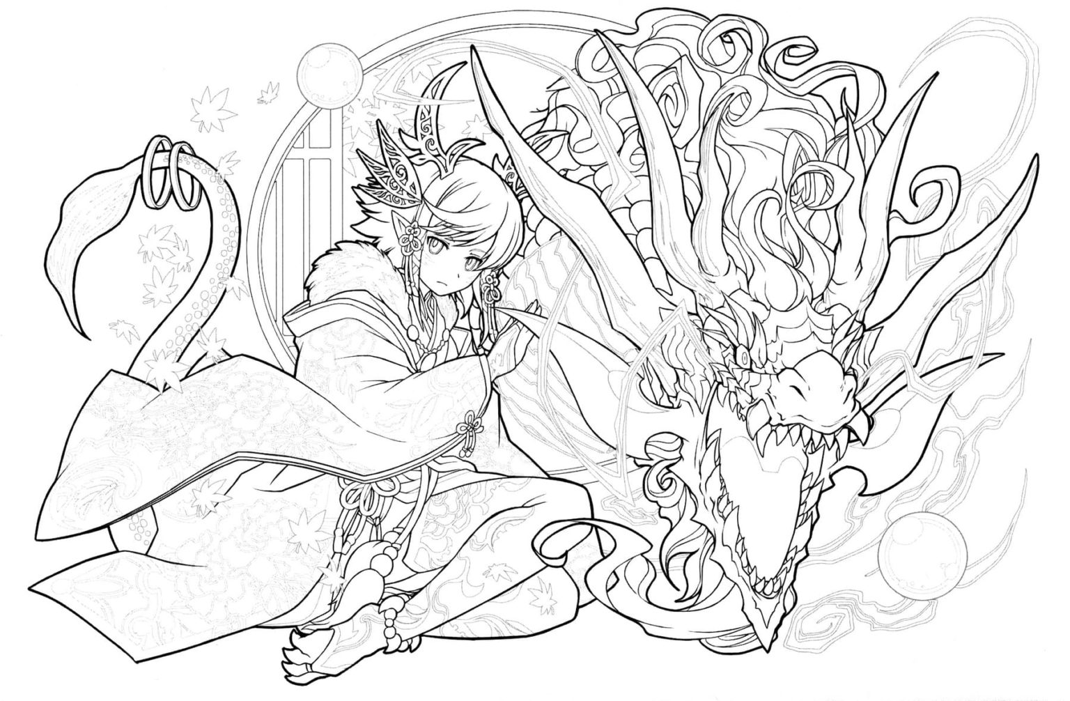 Puzzle and dragons coloring pages