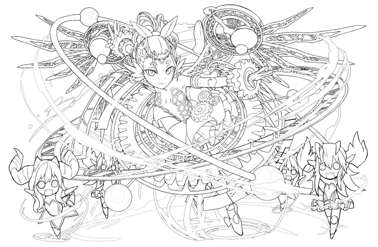 Puzzle and dragons coloring pages