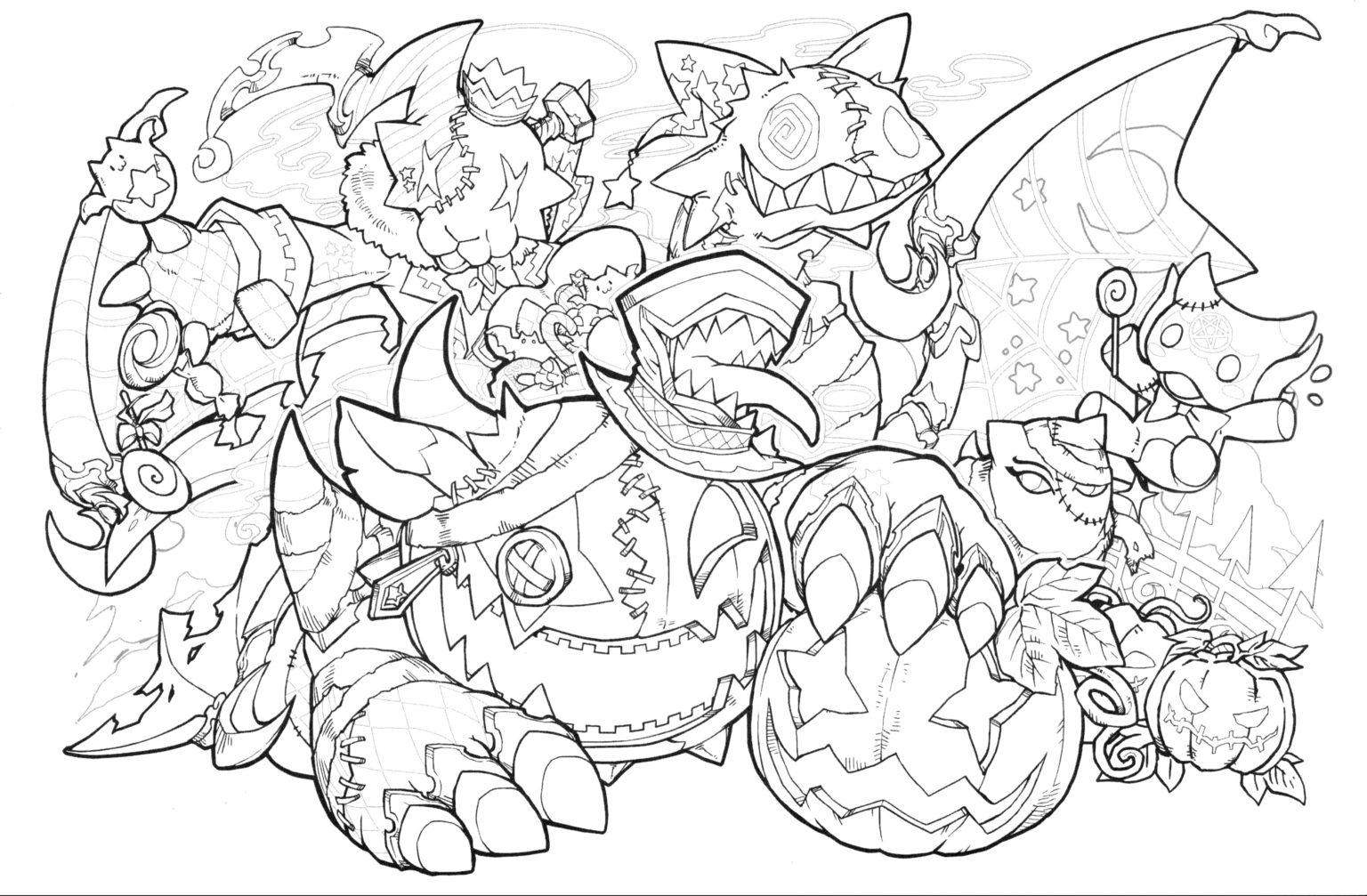 Puzzle and dragons coloring pages