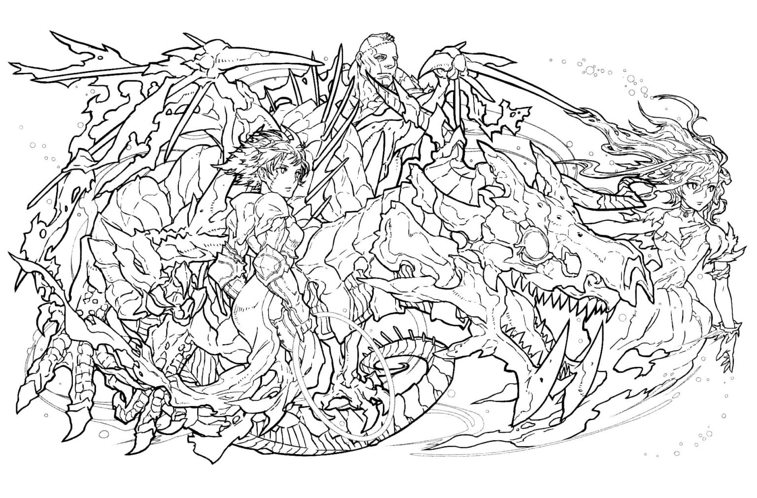Puzzle and dragons coloring pages