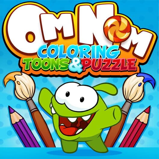 Om nom coloring toons puzzle