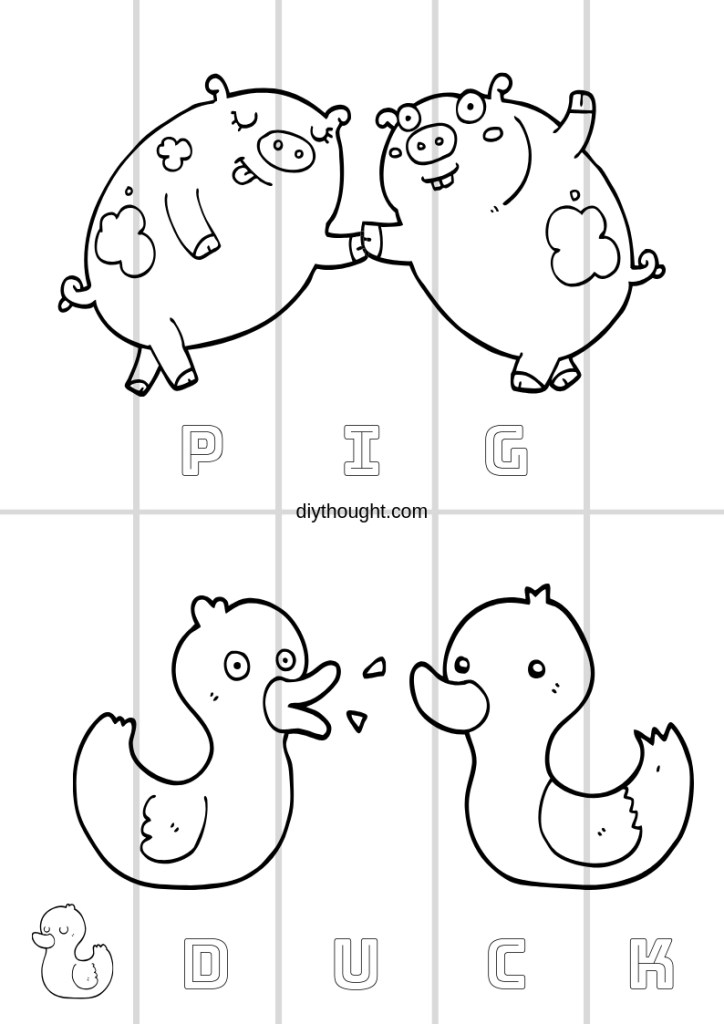Farm animal learning puzzles