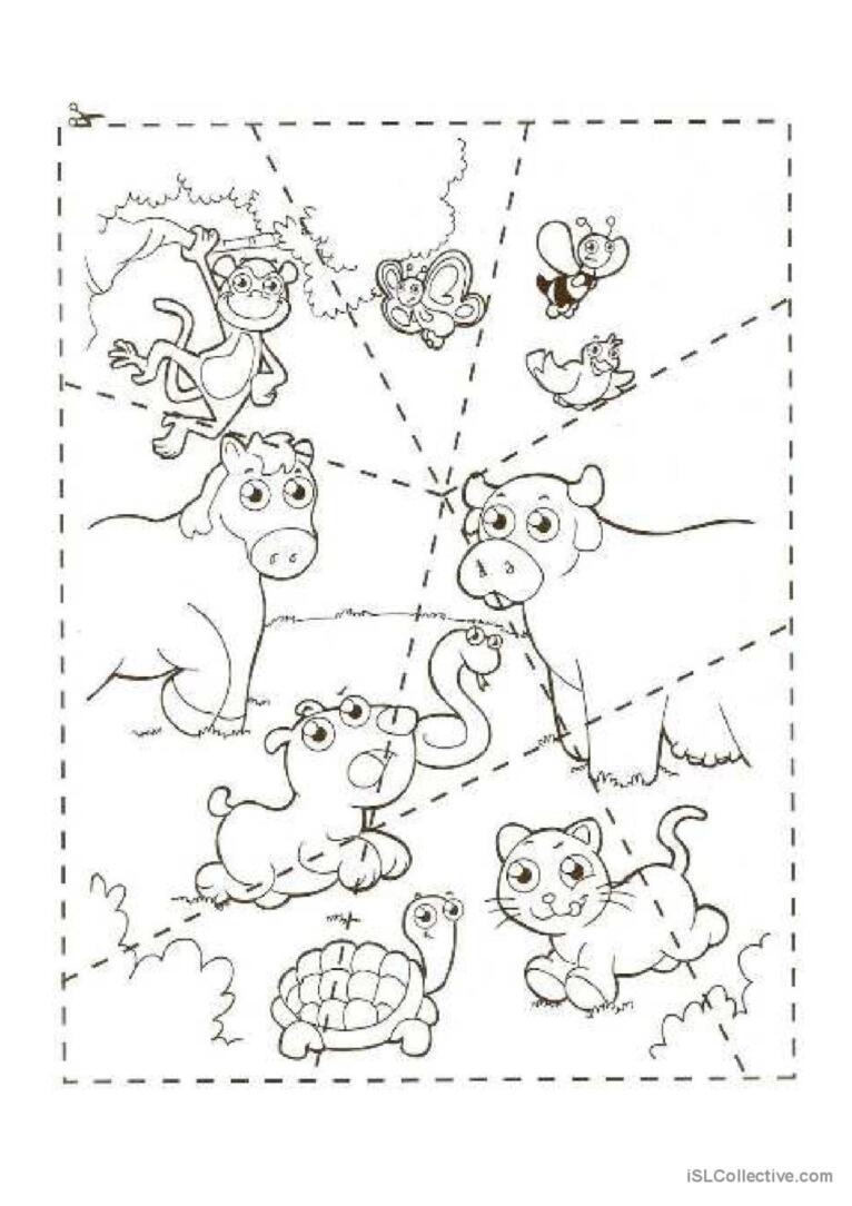 Colors and animals glish esl worksheets pdf doc