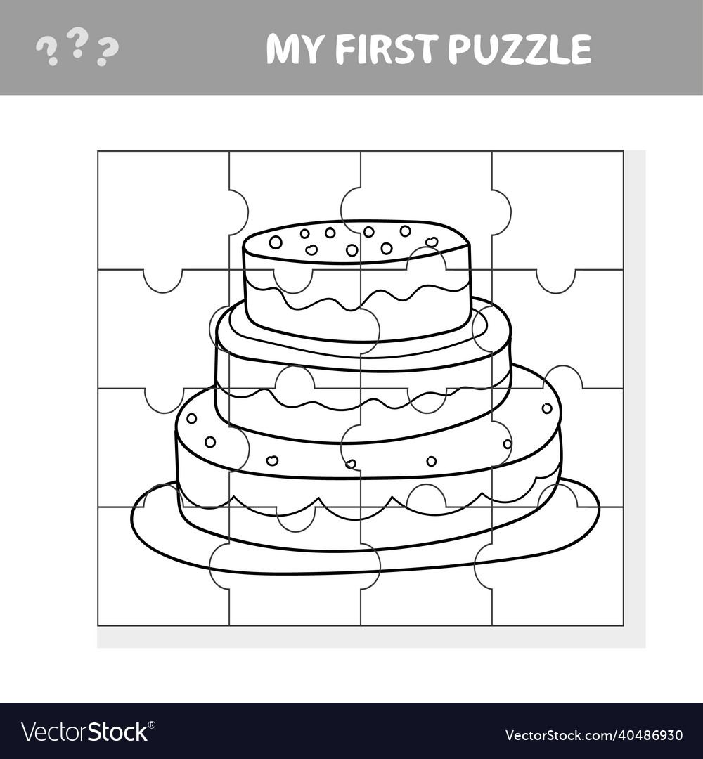 Education paper game for children sweet cake my vector image