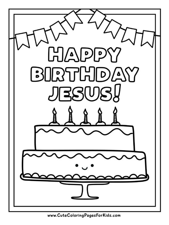 Religious christmas coloring pages