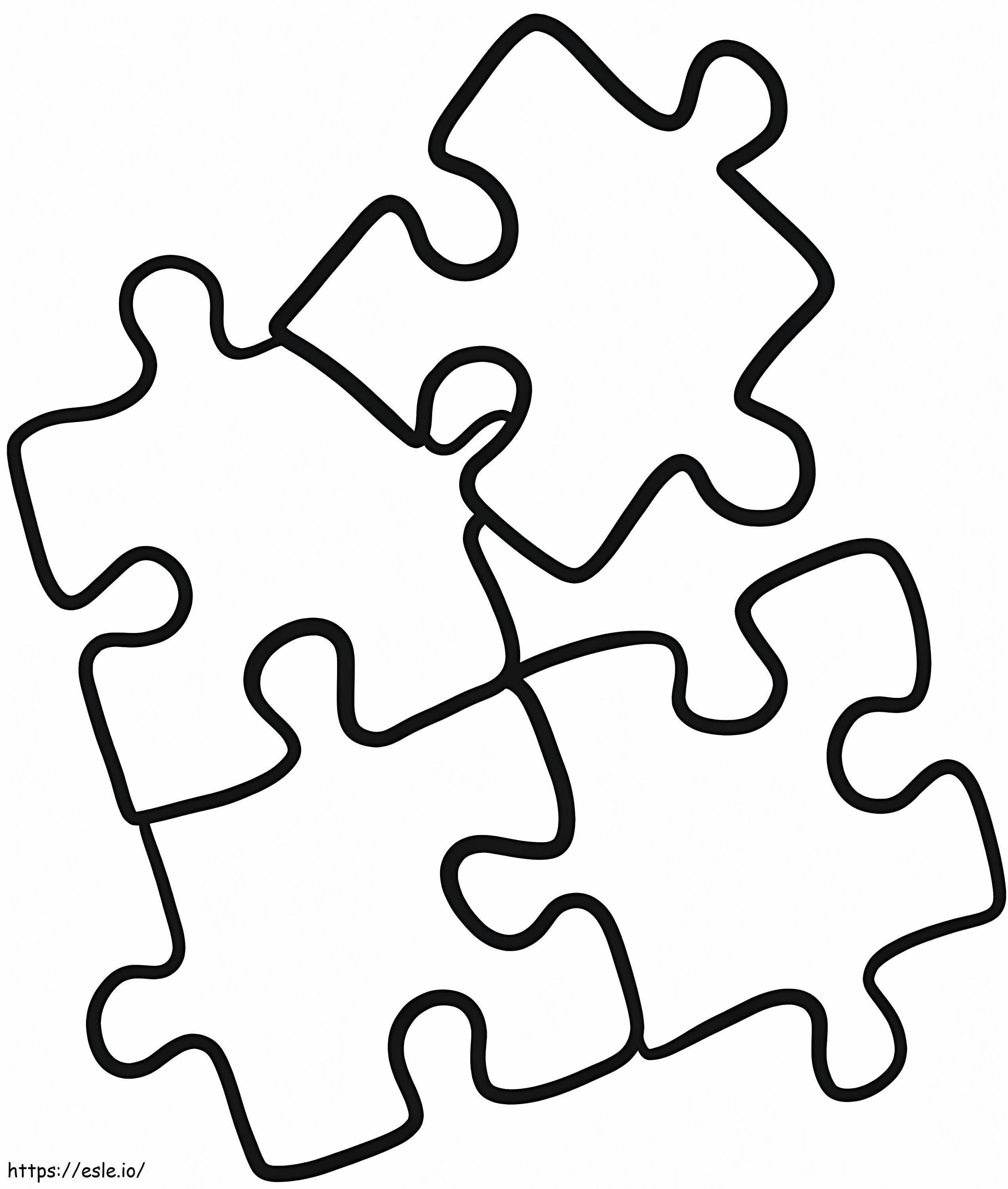 Jigsaw puzzle printable coloring page