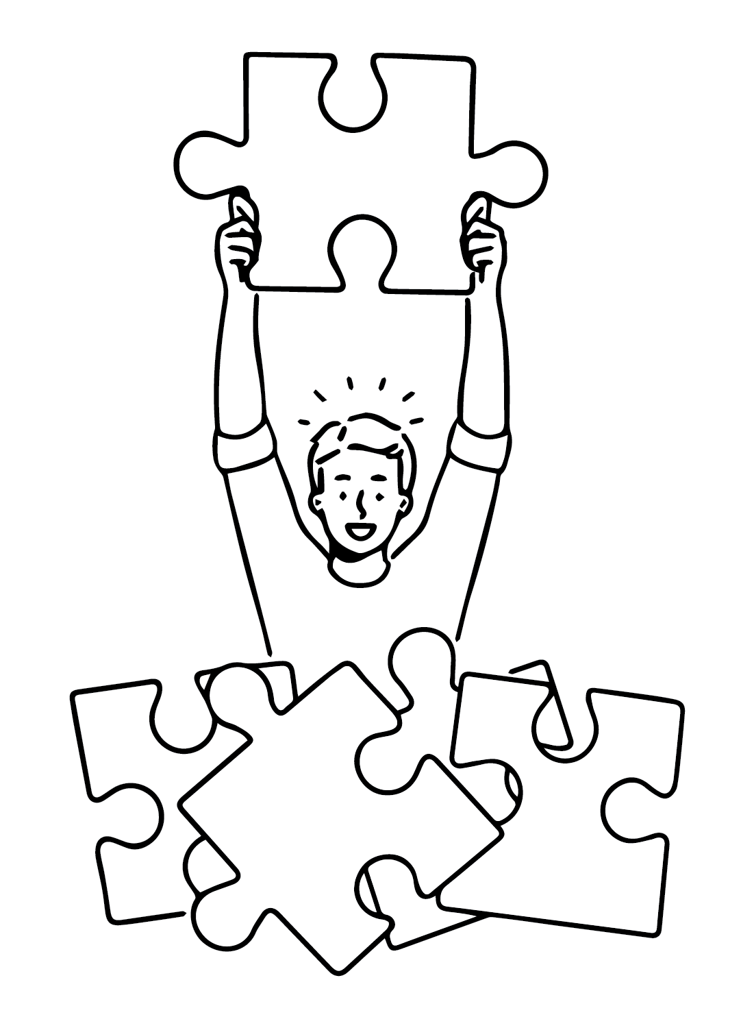 Jigsaw puzzle coloring pages printable for free download