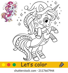 Cute elegant unicorn dress coloring book stock vector royalty free