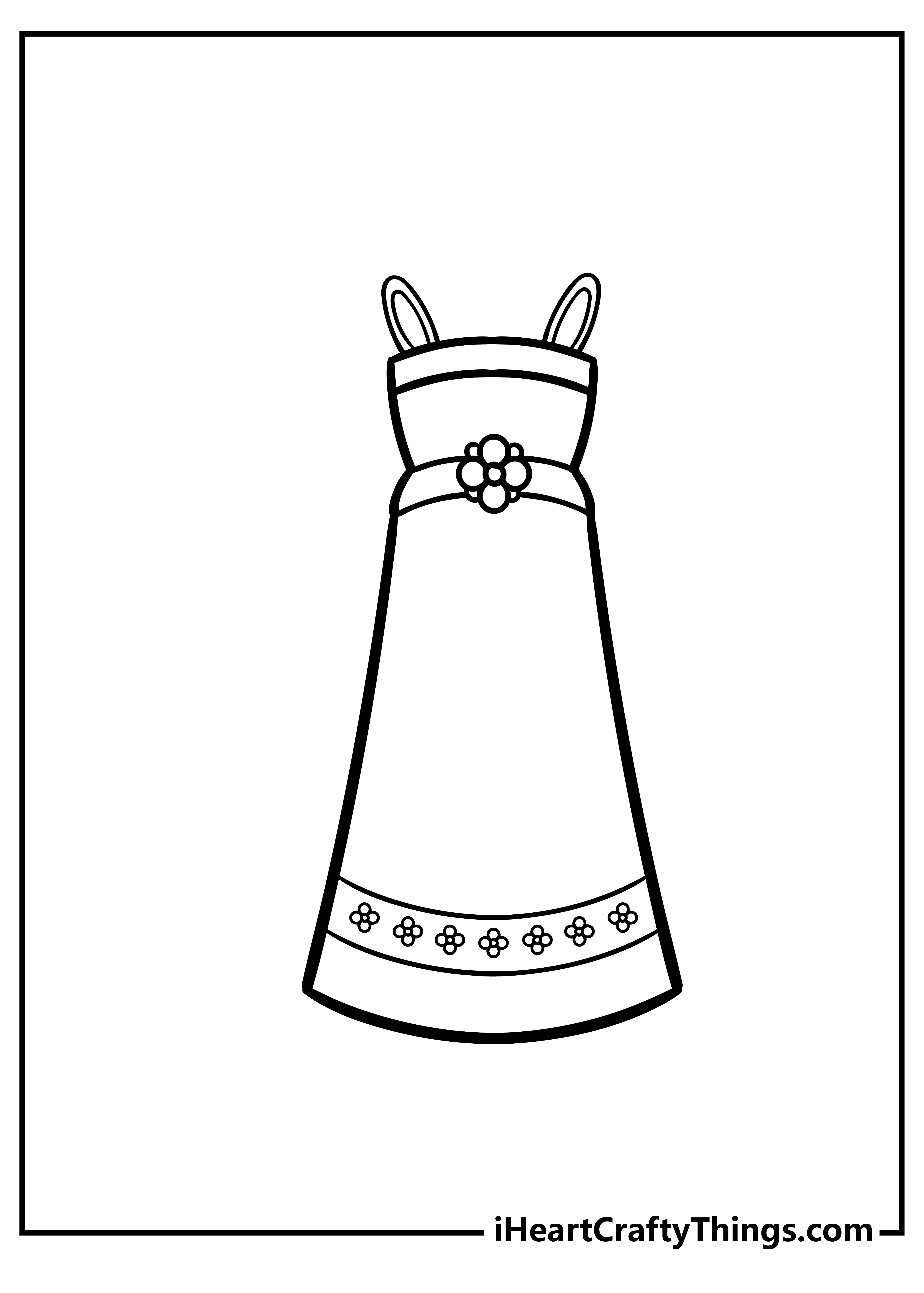 Dress coloring pages free printables