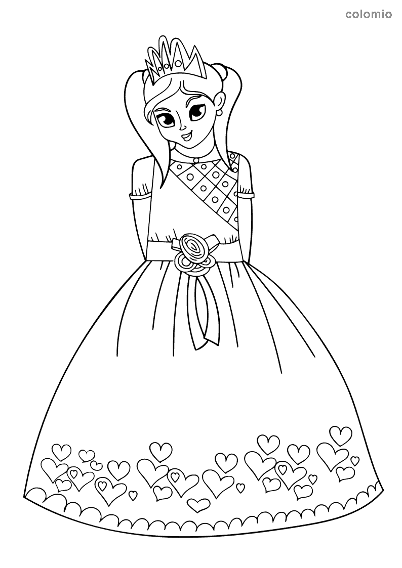 Princesses coloring pages free printable princess coloring sheets