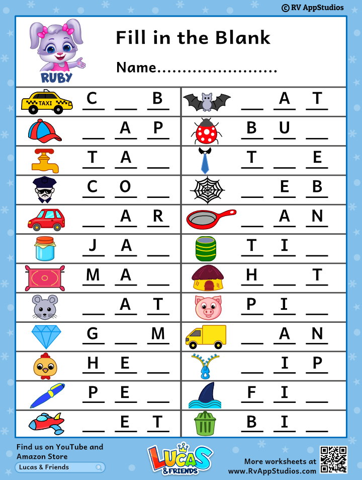 Fill in the blank worksheets