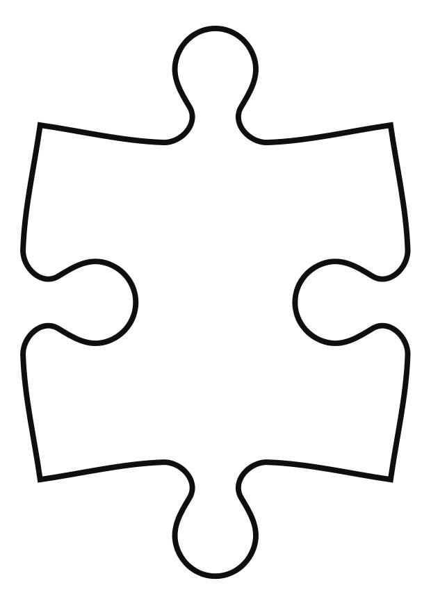 Coloring page puzzle piece