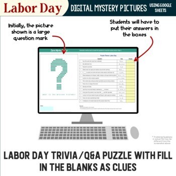 Google sheets coloring pages labor day fill in blank puzzle digital pixel art