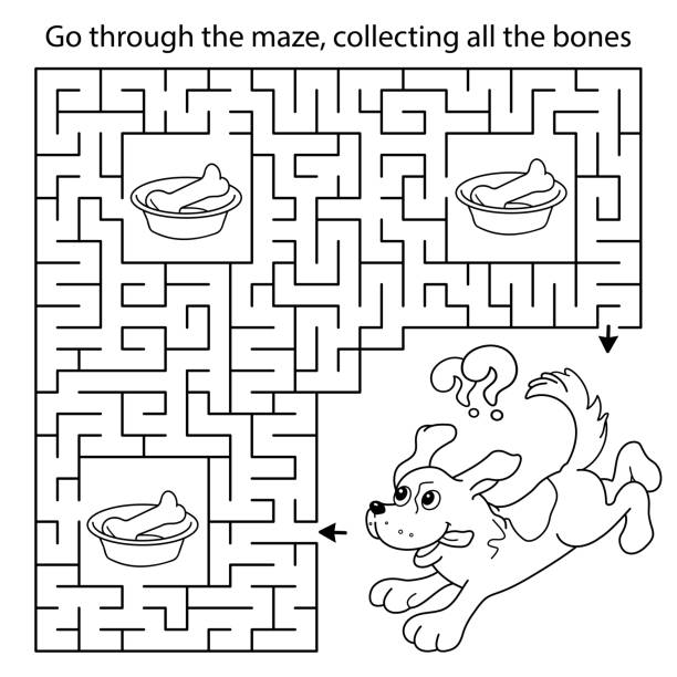 Dog coloring page stock photos pictures royalty