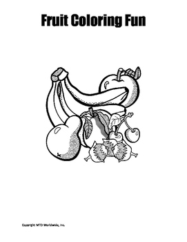 Food and nutrition coloring page and word puzzles packet by lesson machine