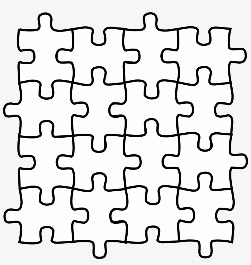 Puzzle pieces coloring page free clip art
