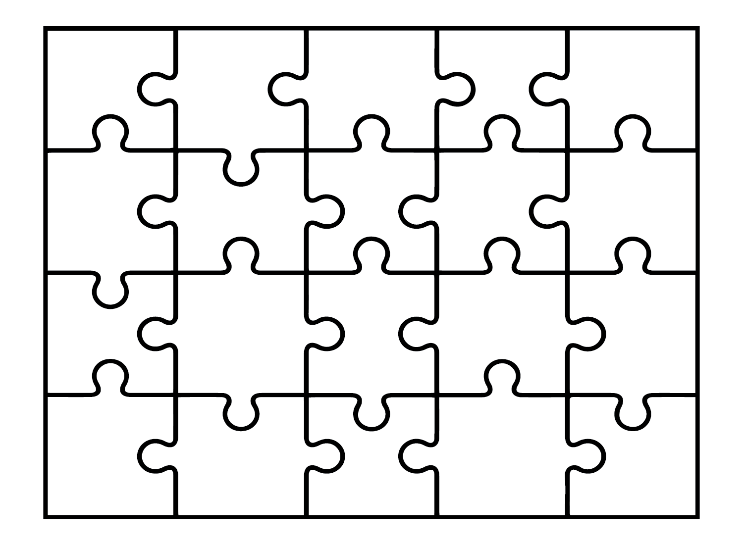 Jigsaw puzzle coloring pages