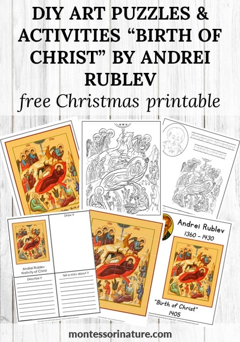 Free diy puzzles coloring pages christmas printables â andrei rublev birth of christ