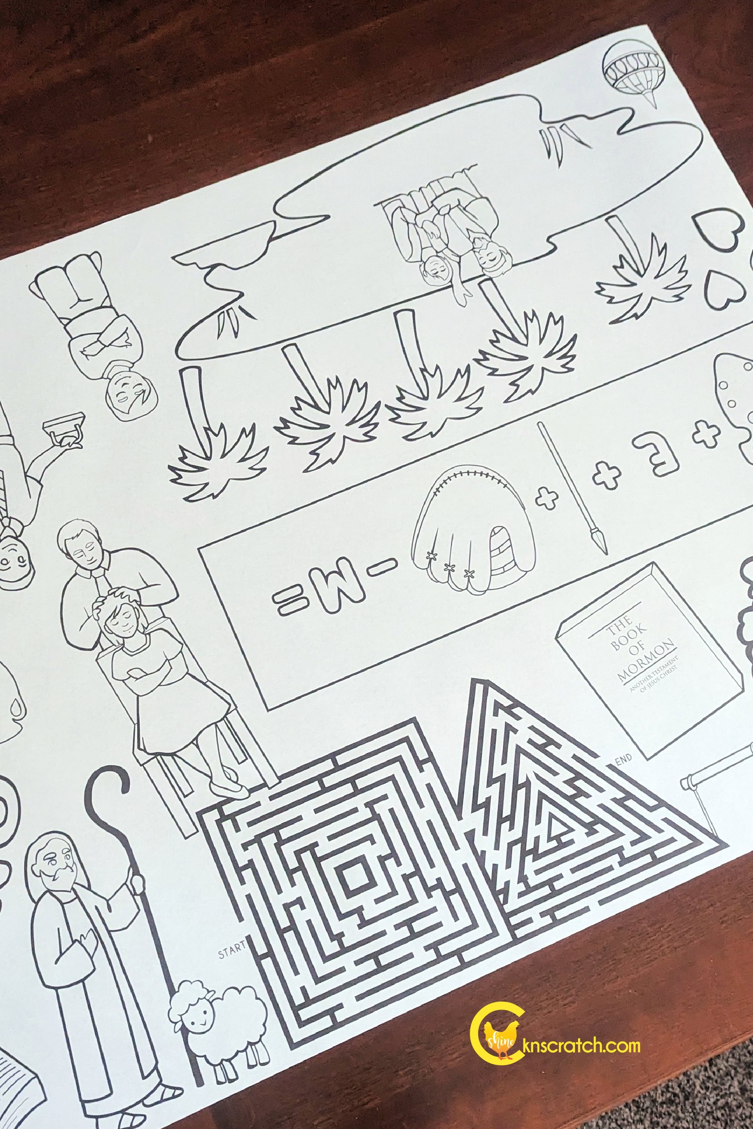 Baptism coloring poster â chicken scratch n sniff