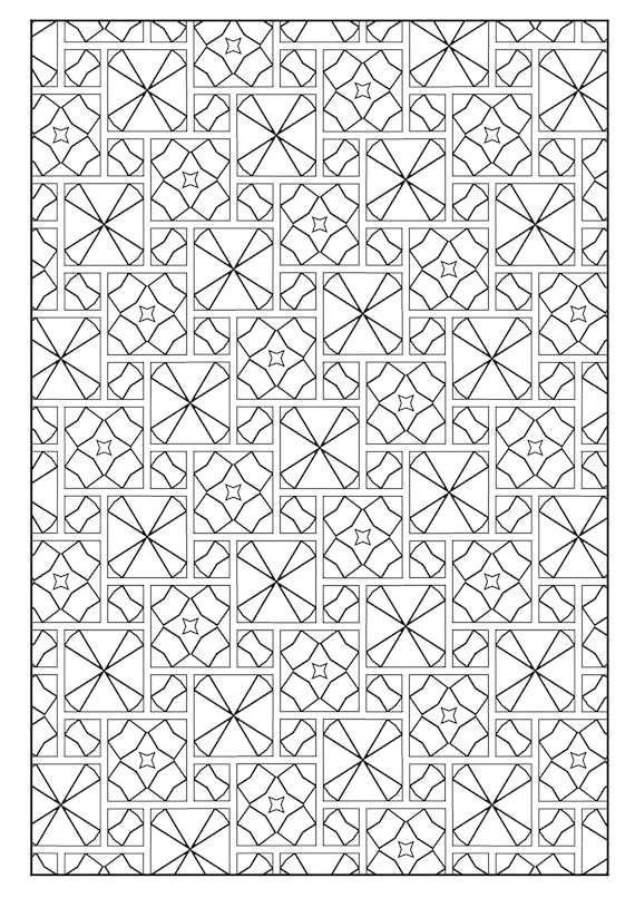 Buy set of printable coloring pages with geometric designs kids and adults coloring pages patterns relaxing activity stress relief vol online in india