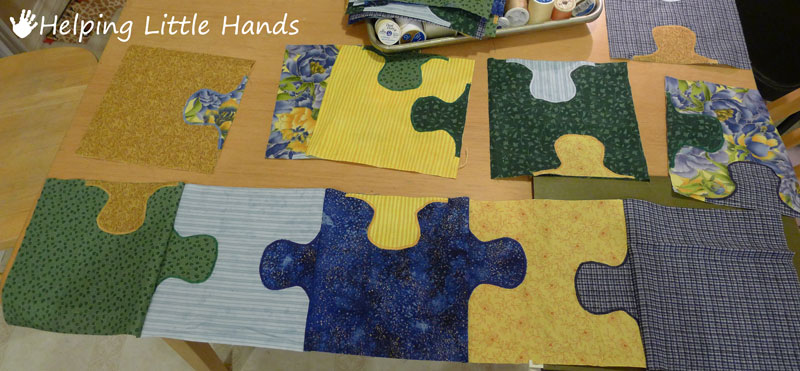 Pieces by polly jigsaw puzzle baby quilt free pattern included