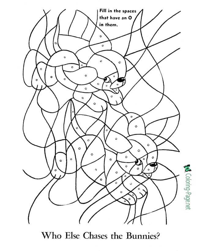 Two puppy picture puzzle worksheets