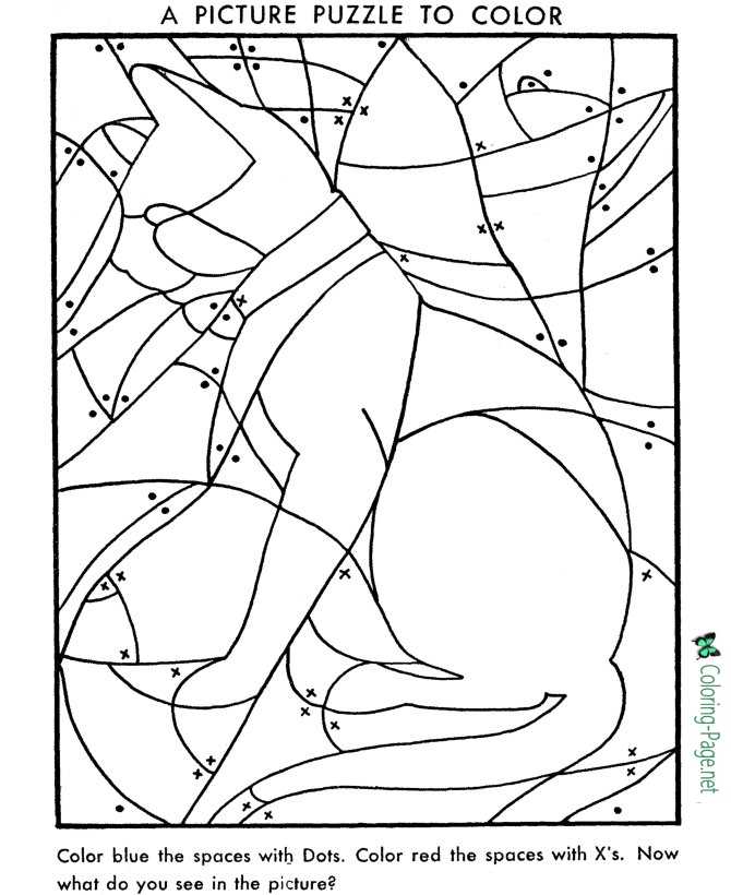 Picture puzzle worksheets