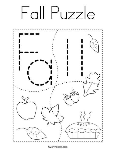Fall puzzle coloring page autumn puzzle coloring pages fall