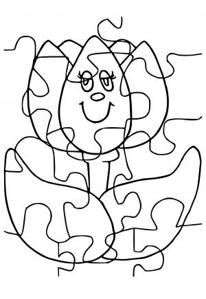 Free printable puzzle coloring pages for adults and kids