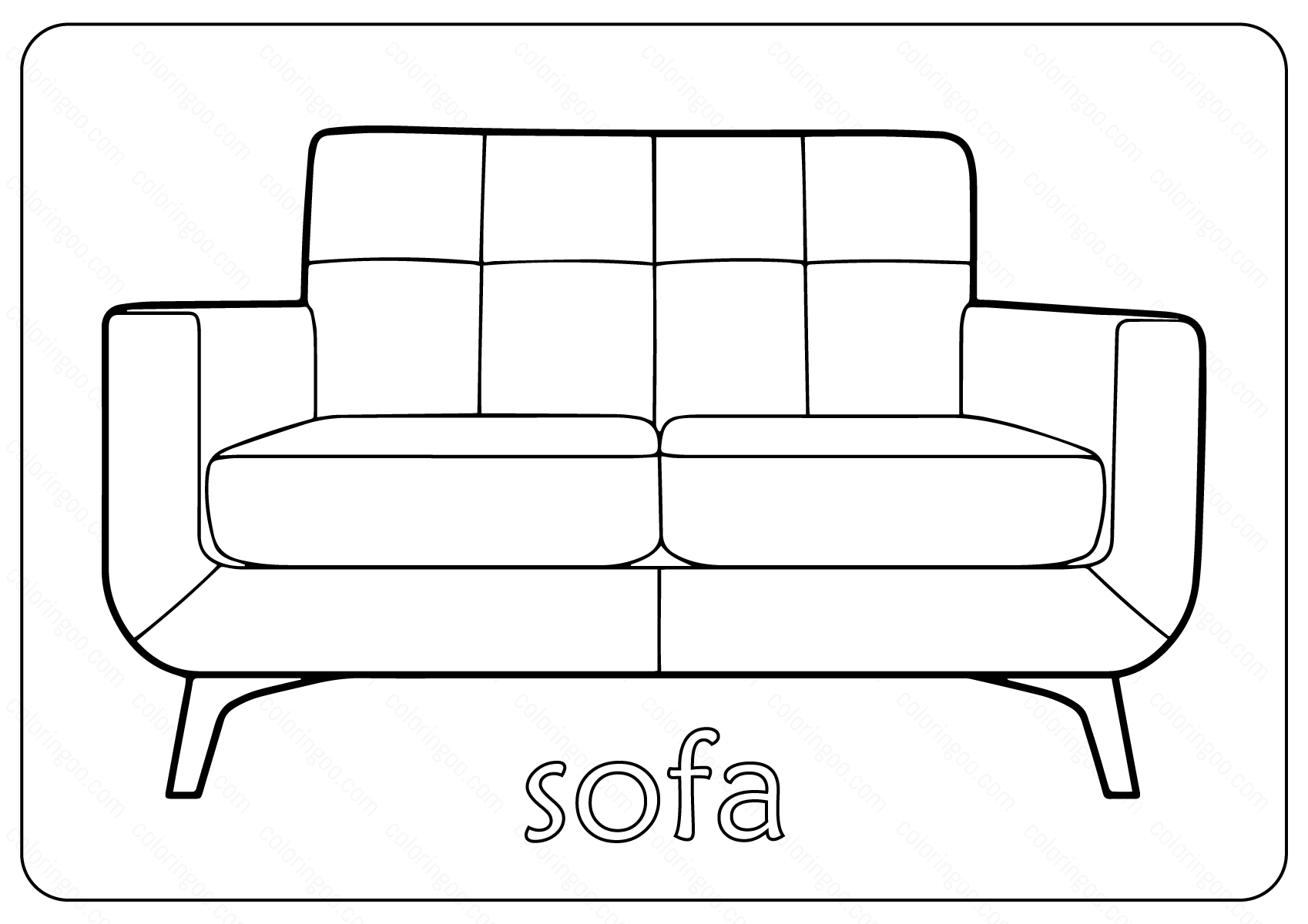 Free printable sofa couch coloring pages coloring pages free printables printables