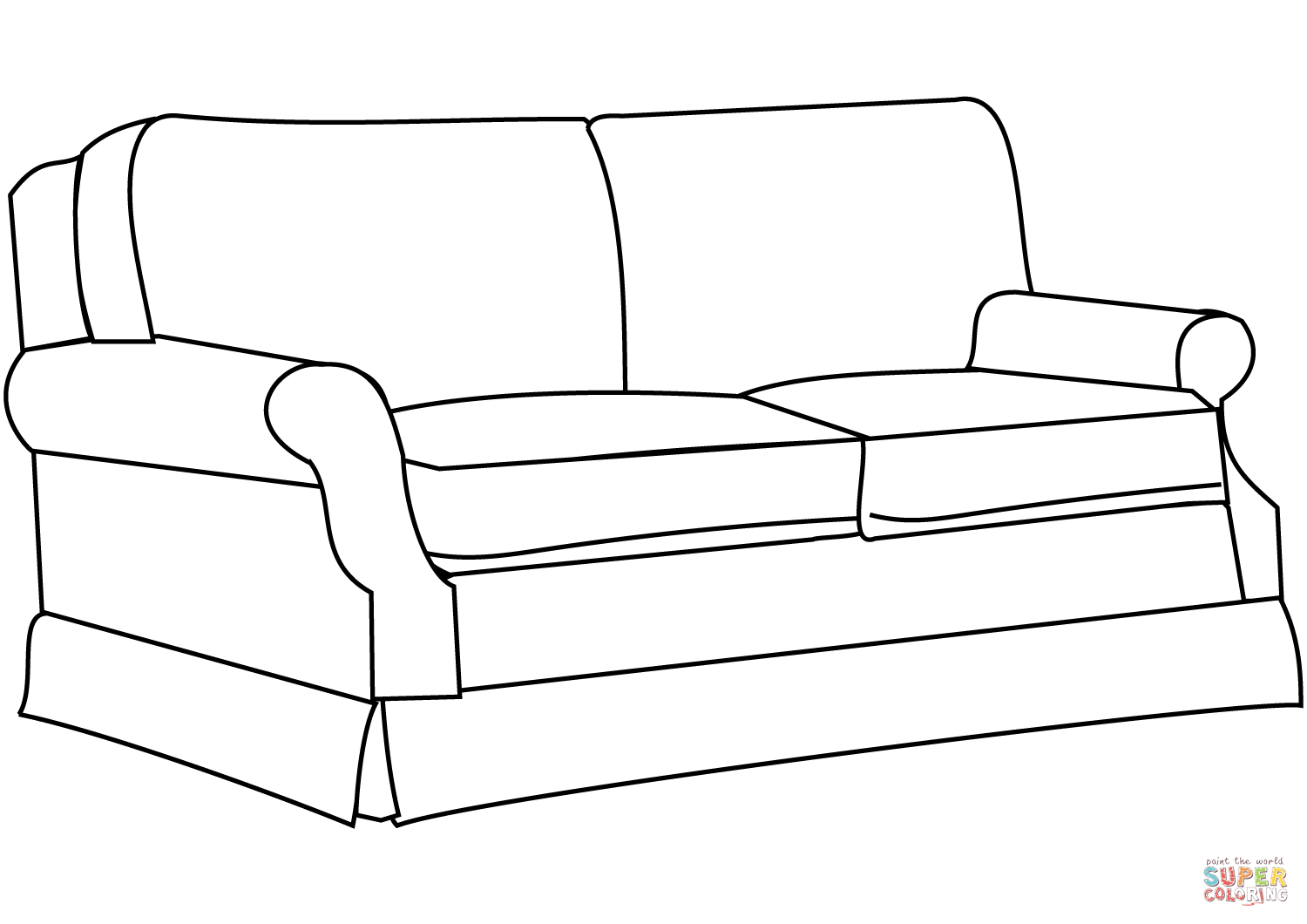 Couch coloring page free printable coloring pages