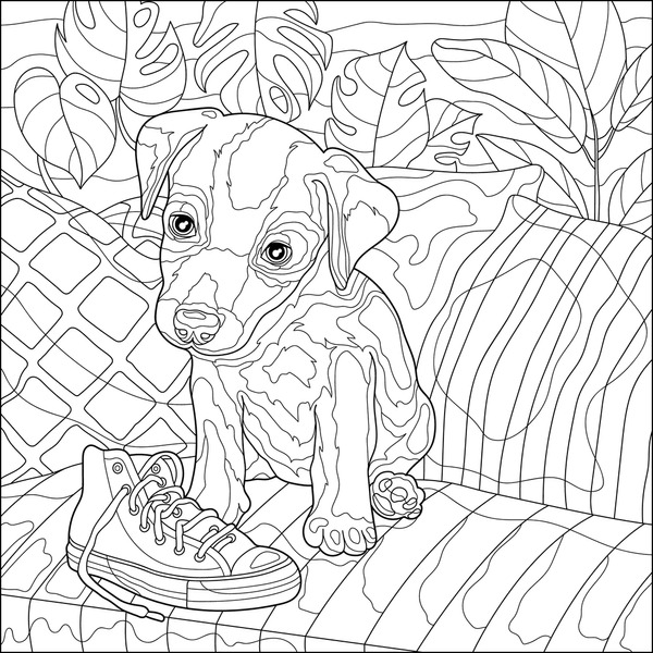 Thousand coloring pages dogs cats royalty