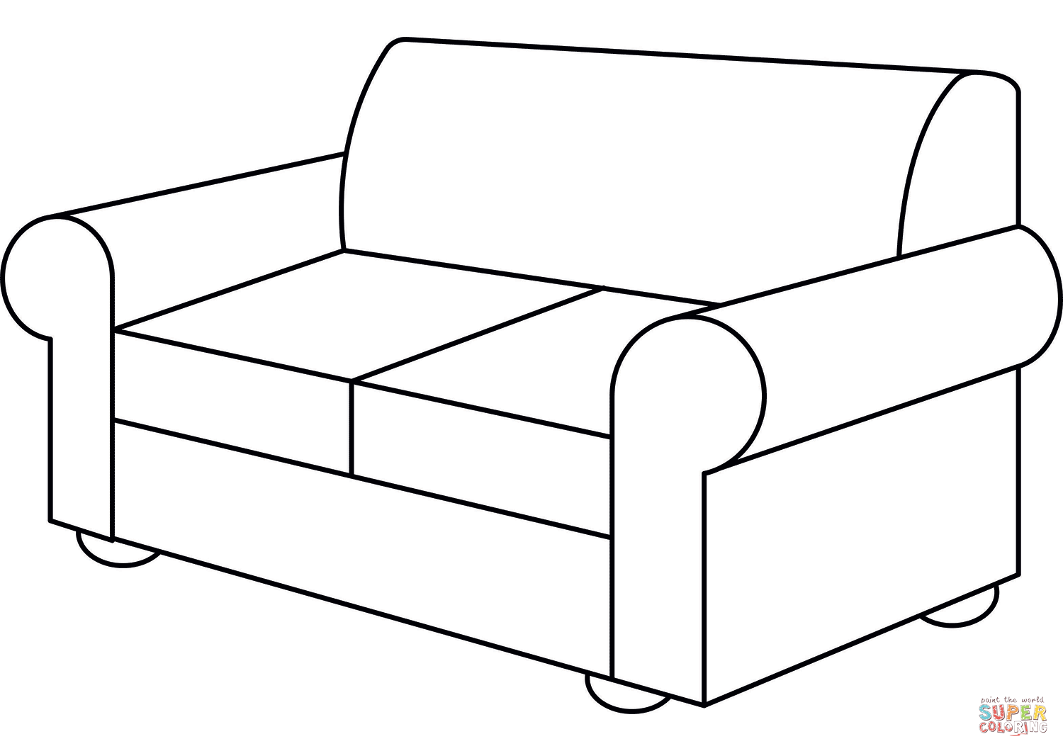 Sofa coloring page free printable coloring pages