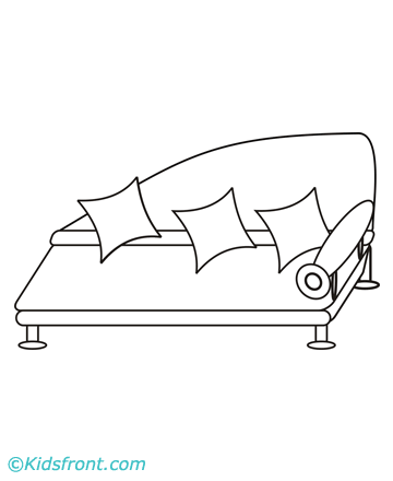 Couch coloring pages printable