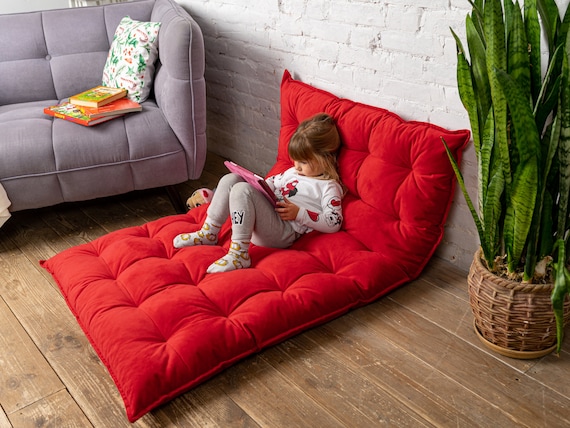Reading nook floor cushion for kids water repellent velvet floor pillow for ikea bed large and small floor seating floor sofa