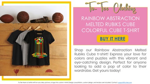 Rainbow abstraction melted rubiks cube colorful cube t