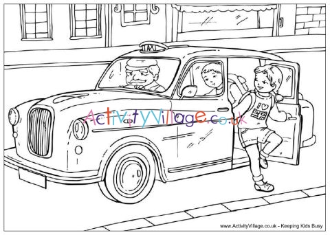 London black cab louring page to print