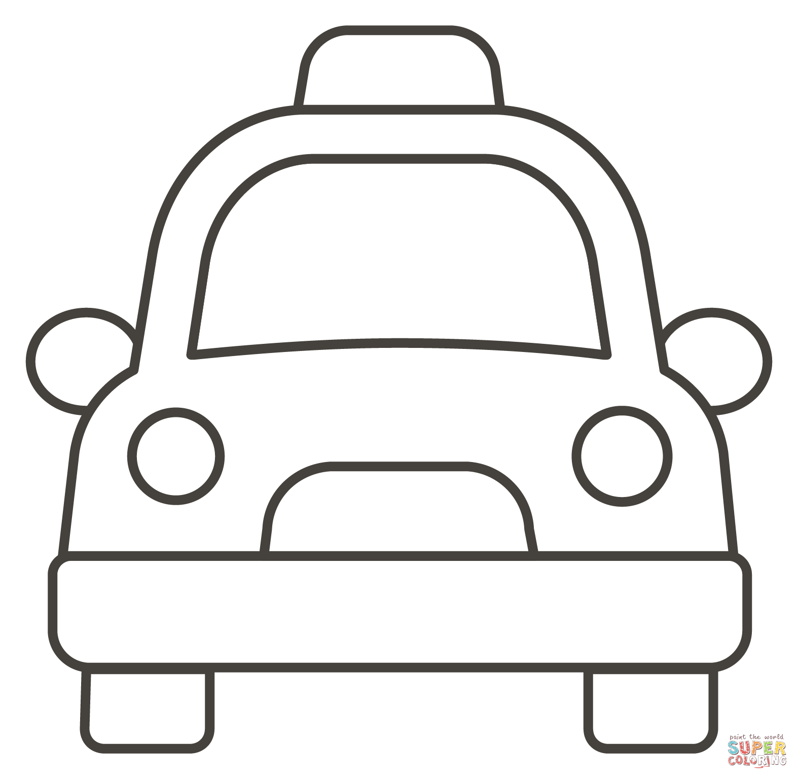 Oning taxi coloring page free printable coloring pages
