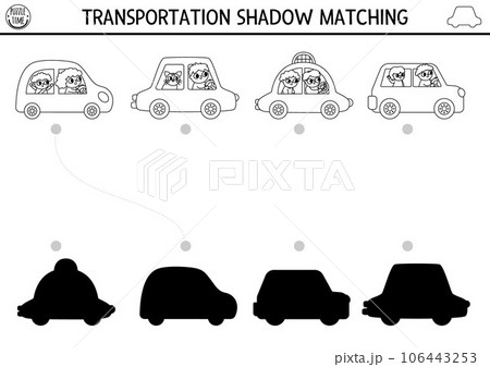 Transportation black and white shadow matchingãããããç æ