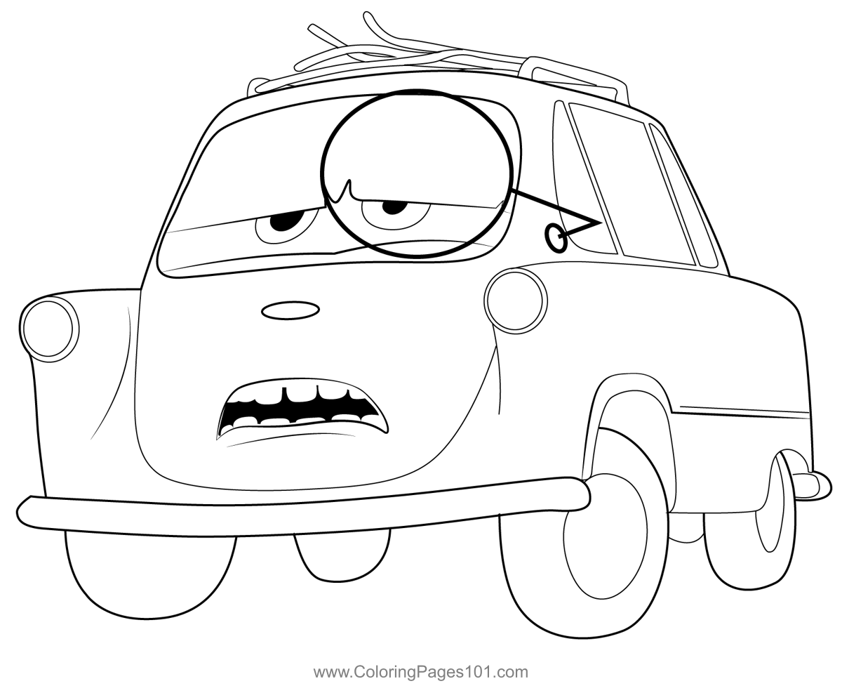Taxi coloring page for kids