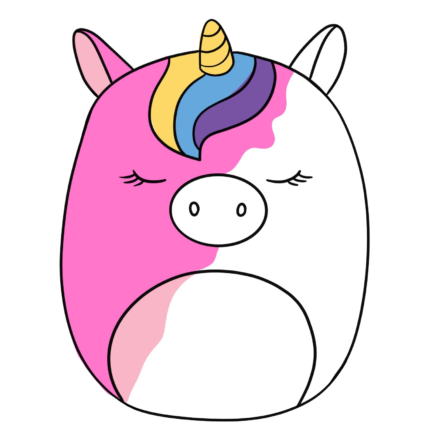 Unicorn squishmallows coloring page