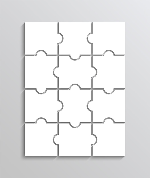 Piece puzzle vectors illustrations for free download